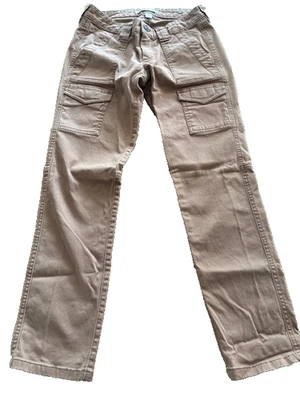 Ann Taylor LOFT Tan Khaki Cargo Pants Business Casual Size 2 Petite 2P 26 Marisa - Image 1 of 4