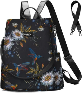 Zaino Donna Antifurto Moda Borsa Donna Con Tracolla Borse Zainetto Da Viaggio Im - Foto 1 di 12