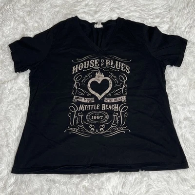 Женская винтажная футболка House Of Blues с графикой размер XL - Изображение 1 из 4