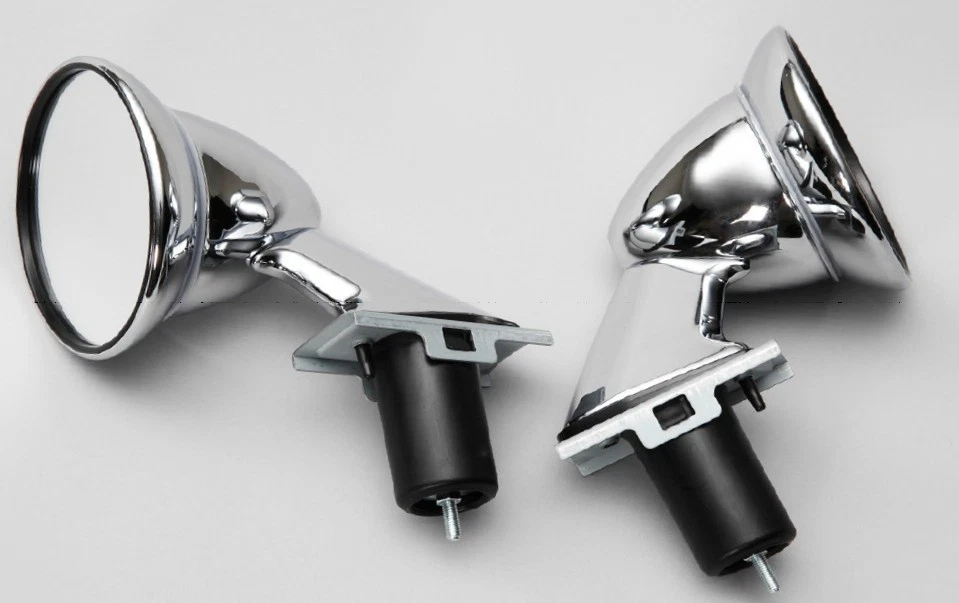 Par de espelhos para-lama Nissan Datsun 240Z 260Z 280Z S30Z folheados a prata novo - Imagem 1 de 2