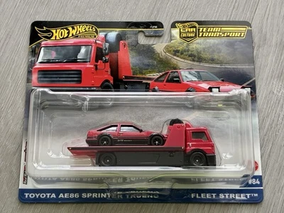 INHAND Hot Wheels Premium Team Transport 2025 Toyota AE86 Sprinter Trueno Fleet Foto 1 de 3