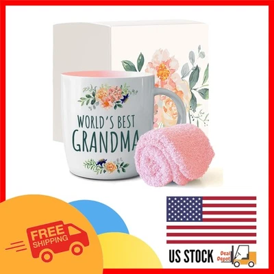 Elegante Taza Mamá Blanca y Acogedores Calcetines Rosa: Regalo Ideal para el Día de la Abuela Foto 1 de 4