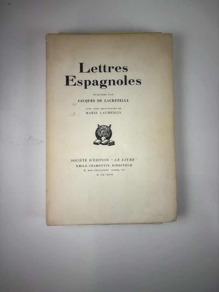 1926 Lettres Espagnoles Laurencin Etchings Limited Edition No.130 Paris - Image 1 of 4