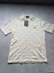Camisa Tejida Fred Perry Brújula / ECRU / M / K7802 $175 Minorista - Imagen 1 de 8