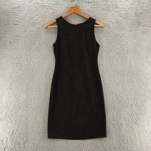 Banana Republic Sleeveless Sheath Dress Womens 2 Purple Round Neck Zip Back - Picture 1 of 12