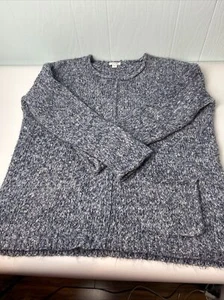 J Jill Pure Jill Damen XS ÜBERGROSSE Strickpullover hellblau runder Ausschnitt - Bild 1 von 5