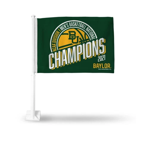 Baylor Bears 2020-2021 NCAA Basketball National Champions Car Flag & Pole Cover