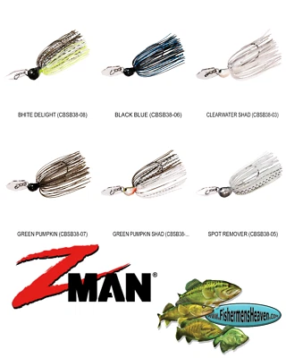 Plantilla de hoja sigilosa Z-MAN Chatterbait Jack Hammer 3/8 oz (CBSB38) cualquier 6 colores Foto 1 de 4