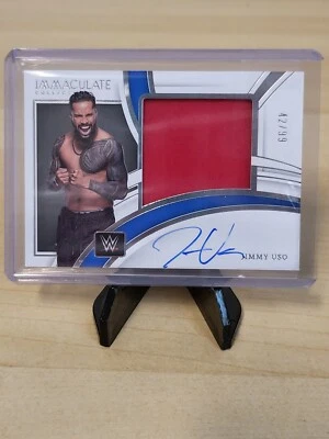 2022 WWE Panini Immaculate Jimmy Uso Premium Patch AUTOGRAPH AUTO Wrestling /99 - Image 1 of 3