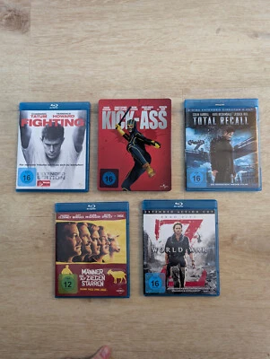 Blu-ray Sammlung | 5 Filme (u. a. Kick-Ass, Fighting, World War Z, Total Recall) - Bild 1 von 2