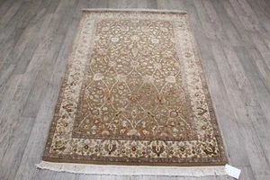 4x6 Fine Quality Oriental Wool Silk Area Rug 120x180 Cms Carpet - Picture 1 of 8