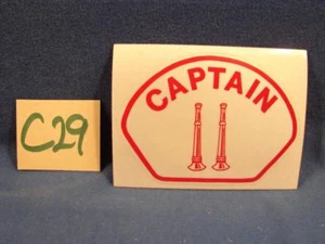 C29 FIRE FIGHTER REFLECTIVE HELMET CAR TRUCK WINDOW STICKER RED CAPTAIN - Picture 1 of 1