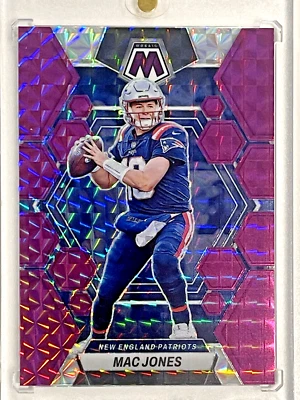 2023 Panini Mosaic Purple Mosaic Prizm /49 Mac Jones #160 - Image 1 of 2