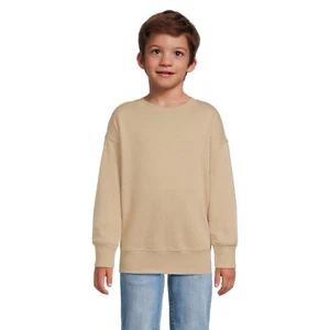 Athletic Works Boys Fleece Sweatshirt, Size L (10-12) , Beige, Relaxed Fit - Picture 1 of 4