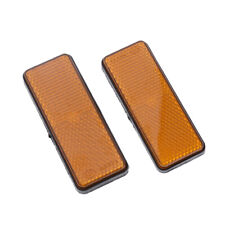 Pair Universal Rectangle Reflectors for Motorcycle ATV Bikes Scooter Yellow
