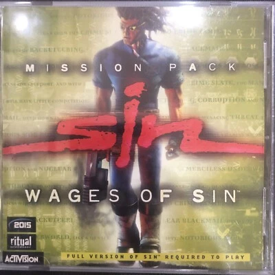 Sin: Wages of Sin Mission Pack (PC, 1999) w/ Manual Disc Set Windows 95/98 - Image 1 of 4