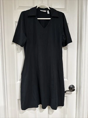 Isaac Mizrahi Live! Средний регулярный воротник качели платье черный темно Academia новый - Изображение 1 из 4