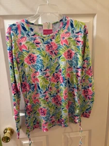 NWT Stella Parker Womens Tropical Swim Shirt Cover Large UPF30+ Sun Protection - Picture 1 of 8