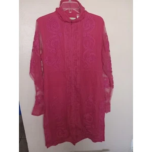 Mataya Lace Dress Ribbon Embroidered Detail Modest Classic - Picture 1 of 8