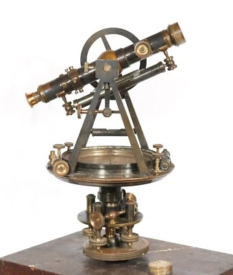1855-1875 W. & L.E. Gurley Brass Surveyors Transit In Original Box * Troy, NY - Image 1 of 4