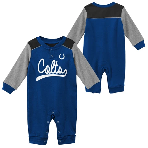 Outerstuff NFL Newborn Indianapolis Colts Team Color Soft Coverall Pajamas Cover