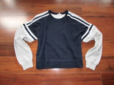 Moletom pulôver JOIE ~ tamanho XS ~ LISTRA VARSITY colorblock 100% algodão c7 - Imagem 1 de 4