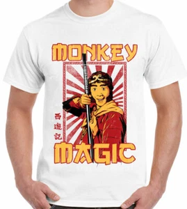 Monkey Magic T-Shirt Mens Retro Chinese Fantasy TV Show 70's 80's Martial Arts - Picture 1 of 2