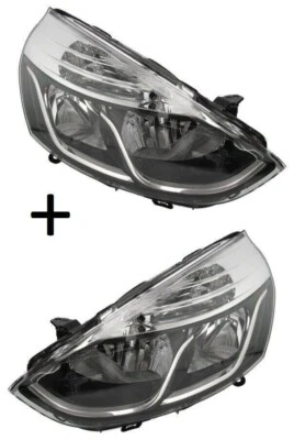 PHARE AVANT GAUCHE + DROIT ELECTRIQUE POUR RENAULT CLIO 4 GT 12- H7 H1 - Photo 1/4