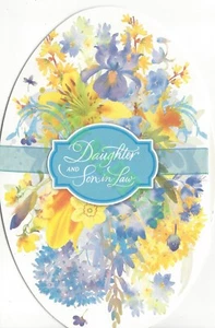 Nuevo de Lote Antiguo Tarjeta de Pascua Sello - Hija y Marido - Imagen 1 de 2