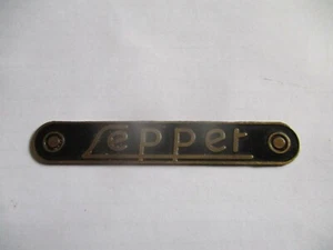 Nameplate lepper sign seat saddle s70 brass - Picture 1 of 1