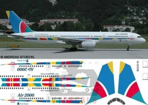 V1 Decals Boeing 757-200 Air 2000 for 1/144 Minicraft Model Airplane Kit - Foto 1 di 8