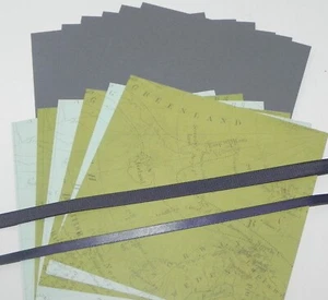 VINTAGE ARCTIC MAP GREY 6 X6 DOUBLESIDED DESIGNER PAPER CARDSTOCK STAMPIN UP - Picture 1 of 1