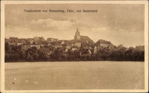 Ak Ronneburg in Thüringen, Totalansicht, Baderteich - 3882512 - Picture 1 of 2