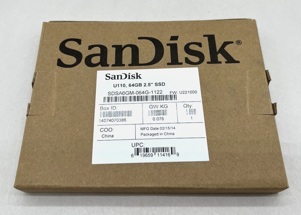 SANDISK 64GB U110 2.5 SSD DRIVE-SDSA6GM-064G-1122 - Image 1 of 4