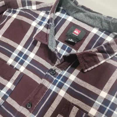 Quicksilver Shirt Mens XL Plaid Flannel Button-up Long Sleeve - Image 1 of 4