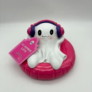 HERE LIES VERANO Fantasma Con Auriculares Sobre Flotador Rosa Halloween ENTRE 2025 - Imagen 1 de 7