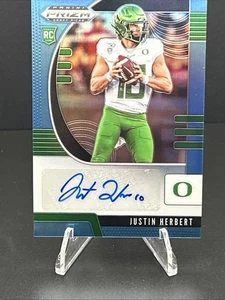 2020 JUSTIN HERBERT Panini Prizm Blue/Green AUTO RC SSP /30 MINT 🔥⚡️🔥 - Bild 1 von 8