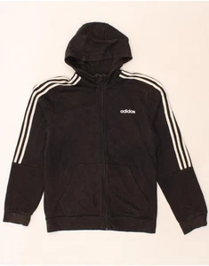 ADIDAS Mens Zip Hoodie Sweater Medium Black Cotton DT11 - Picture 1 of 3