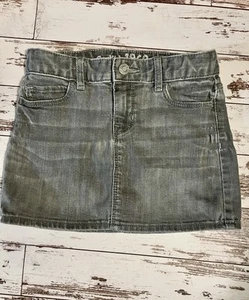 Girl's Gap Kids 1969 Grey Denim mini Skirt, Size 7 - Picture 1 of 3
