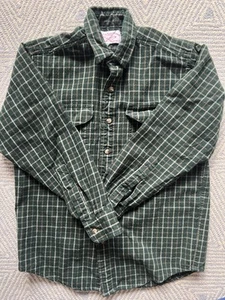 Filson Long Sleeve Wool Button Shirt - Small (no tag) - Green/Brown/White - Bild 1 von 4