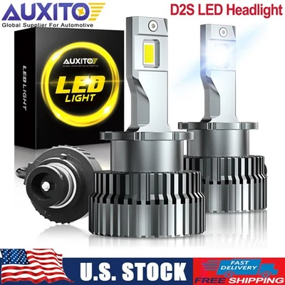 2X D2S D2R 220W LED Headlight Kit Bulbs Replace HID Xenon White 6000K Conversion - Image 1 of 4