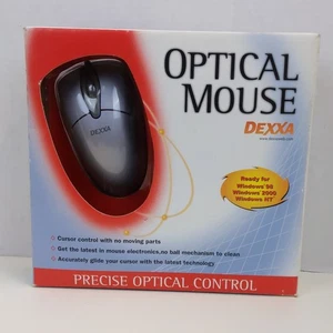 Vintage Dexxa Mysz optyczna PS/2 Windows 98 2000 NT Retro PC Retro Komputer - Zdjęcie 1 z 5