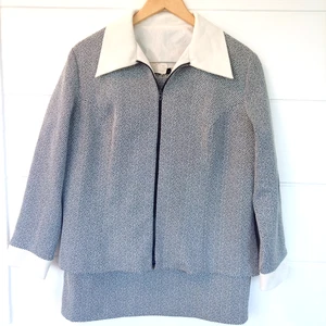 Vintage 70er 80er Hahnentritt Röcke Anzug Jacke und Rock Set Union Made Damen 16 - Bild 1 von 21