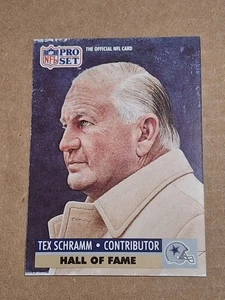 1991 TEX SCHRAMM PRO SET CONTRIBUTOR NFL CARD #30 DALLAS COWBOYS - Picture 1 of 2