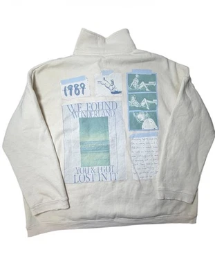 Taylor Swift 1989 Sudadera Mujer XL Beige Su Versión 1/4 Cremallera Gran Tamaño Tour Foto 1 de 4