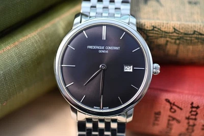 Frederique Constant Slimline Automatic Black Dial Date Bracelet - Image 1 of 4