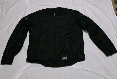 Chaqueta de moto Speed and Strength para hombre talla XL negra forrada de malla con cremallera Foto 1 de 4