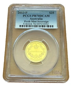 Australia 2013P Gold 1 Sovereign PCGS PR70DCAM Perth Mint - Picture 1 of 2