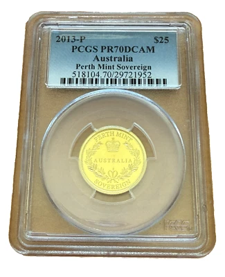 Australia 2013P Gold 1 Sovereign PCGS PR70DCAM Perth Mint - Image 1 of 2