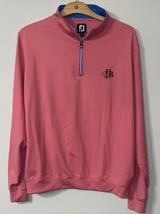 Men's FJ FootJoy Golf 1/4 Zip Dri Fit Golf Pullover Jacket Large w logo - Picture 1 of 5